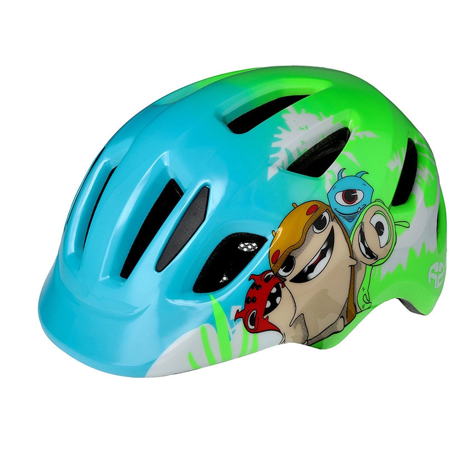 kask R2 Pump - ATH37G/Light Blue/Neon Green/Mix Matt - kid´s