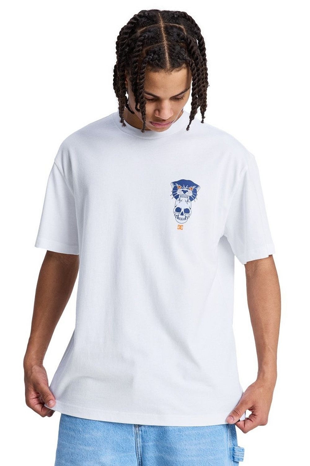 linne DC Tiger Bite Hss - WHT/White - men´s