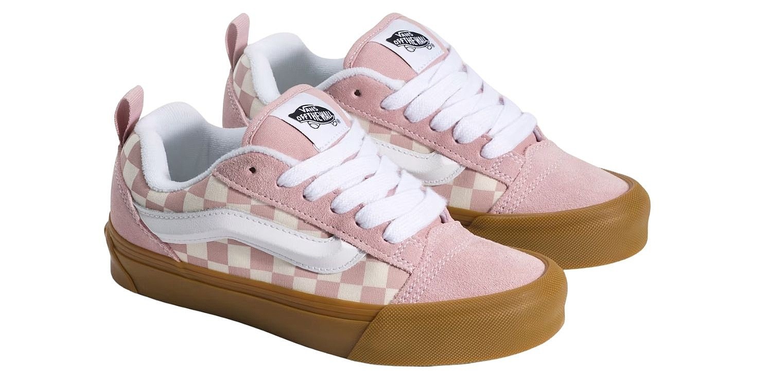обувь Vans Knu Skool - Gum Check Misty Mauve - unisex junior