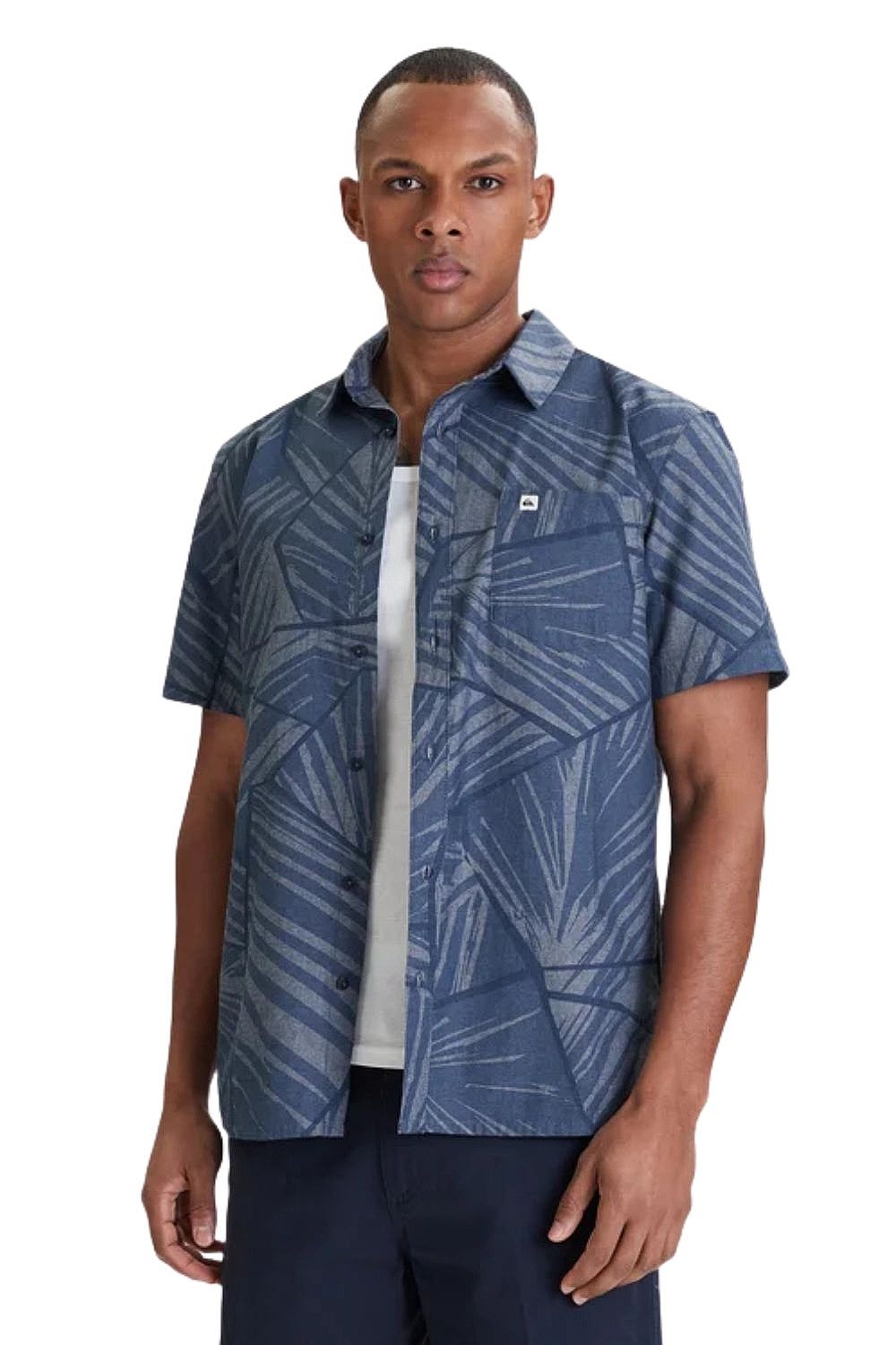 Hemd Quiksilver Forkhill - KTP6/Dark Navy Nat Geo - men´s