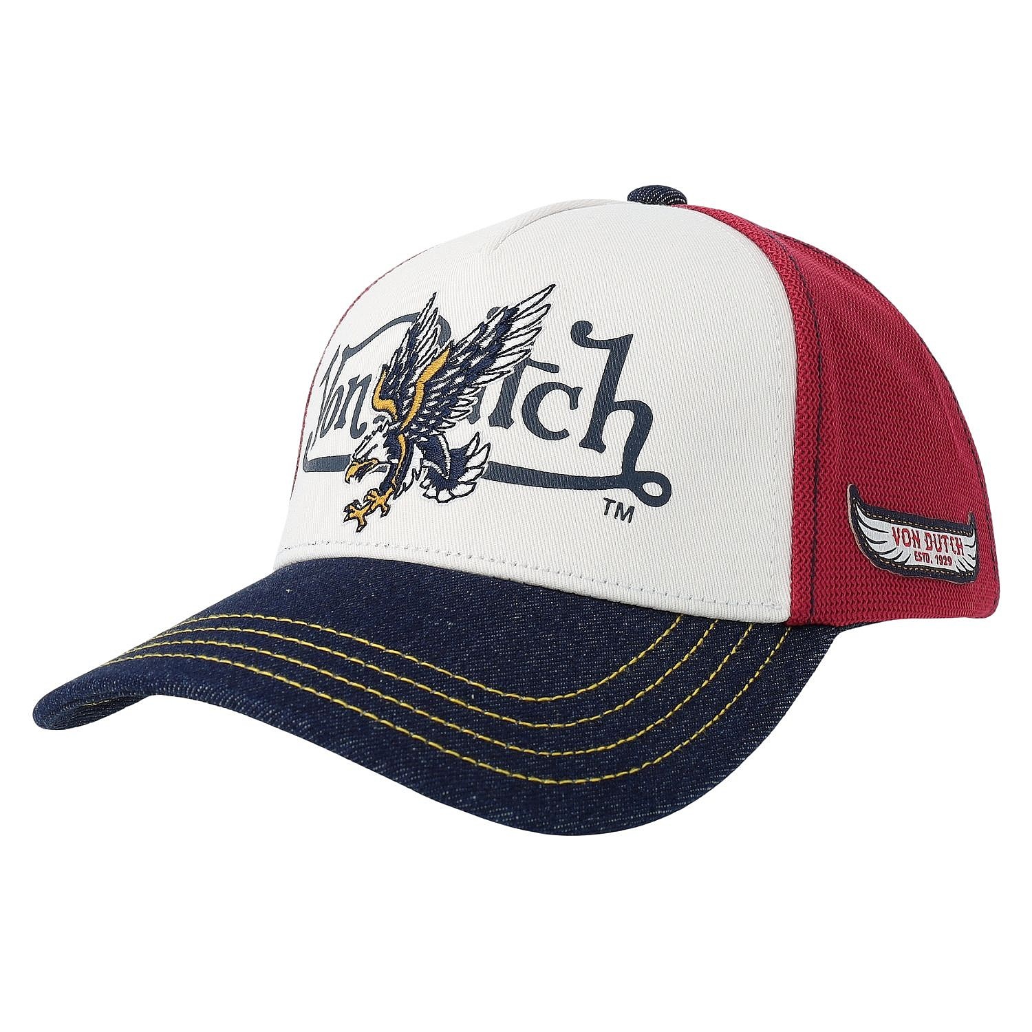cap Von Dutch Wild Trucker - White/Red/Dark Blue