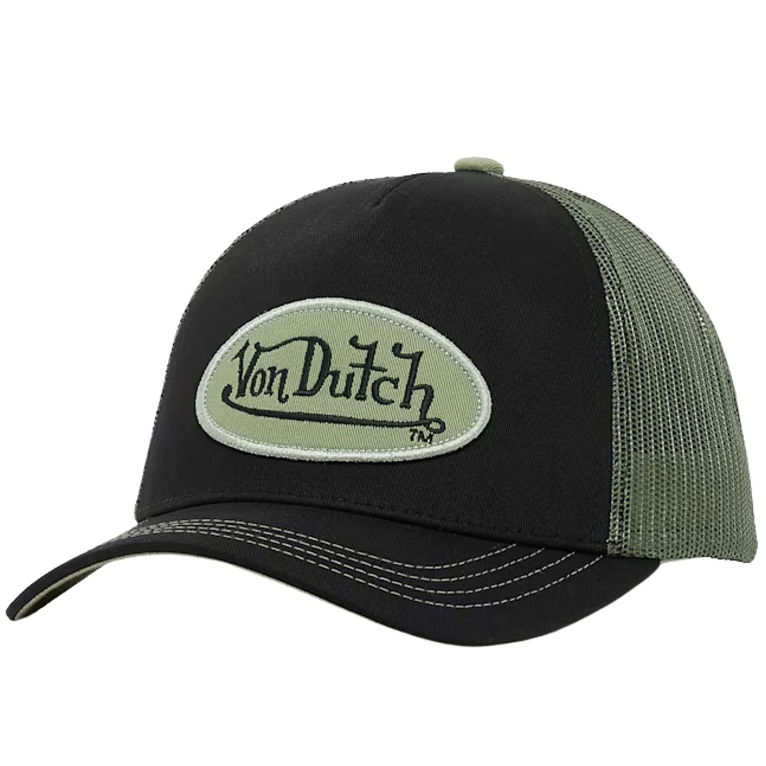 šiltovka Von Dutch Baseball Colors Trucker - Black/Army Green