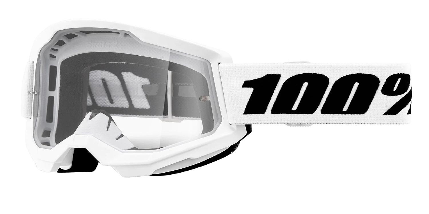glasögon 100% Strata 2 - White/Clear