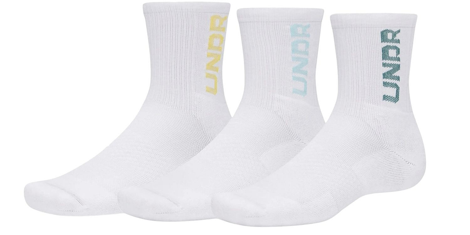 calcetines Under Armour 3-Maker Mid Crew 3 Pack - White/Fresco Blue