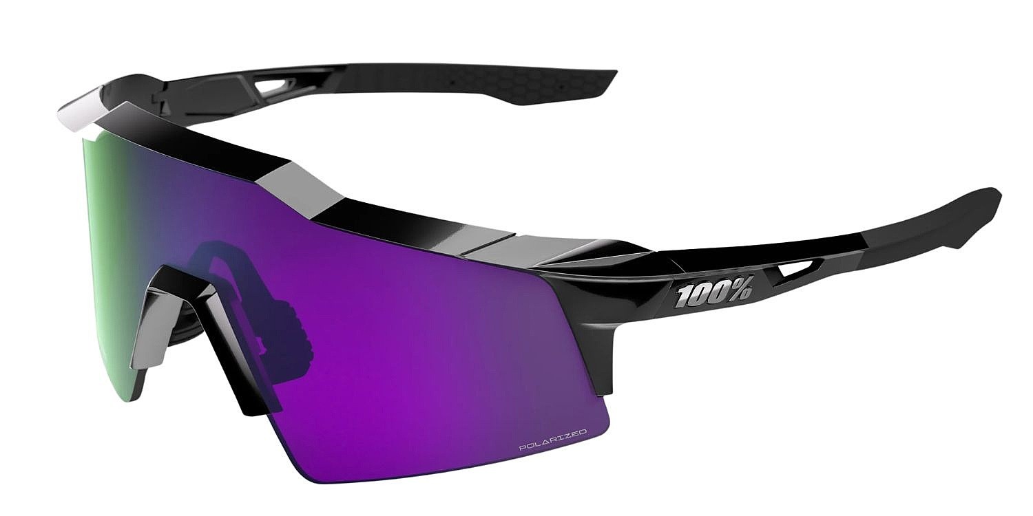 okulary 100% Speedcraft SL - Polished Black/HiPER Lavender Polarized Mirror