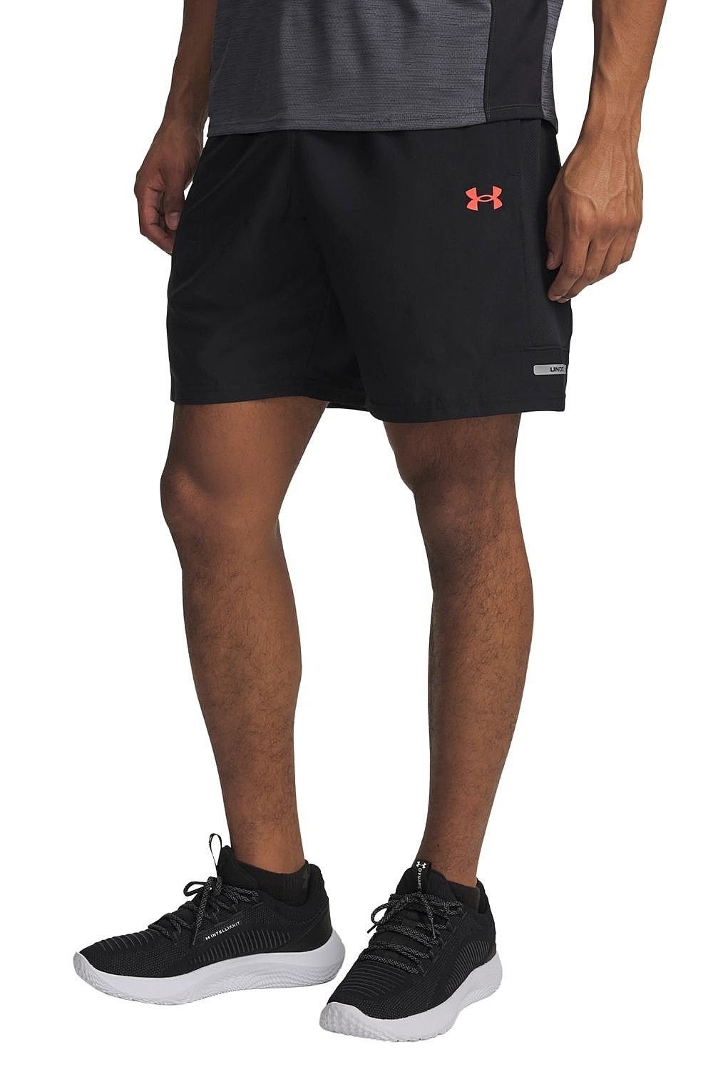 sort Under Armour Tech Utility - Black/Venom Red - men´s