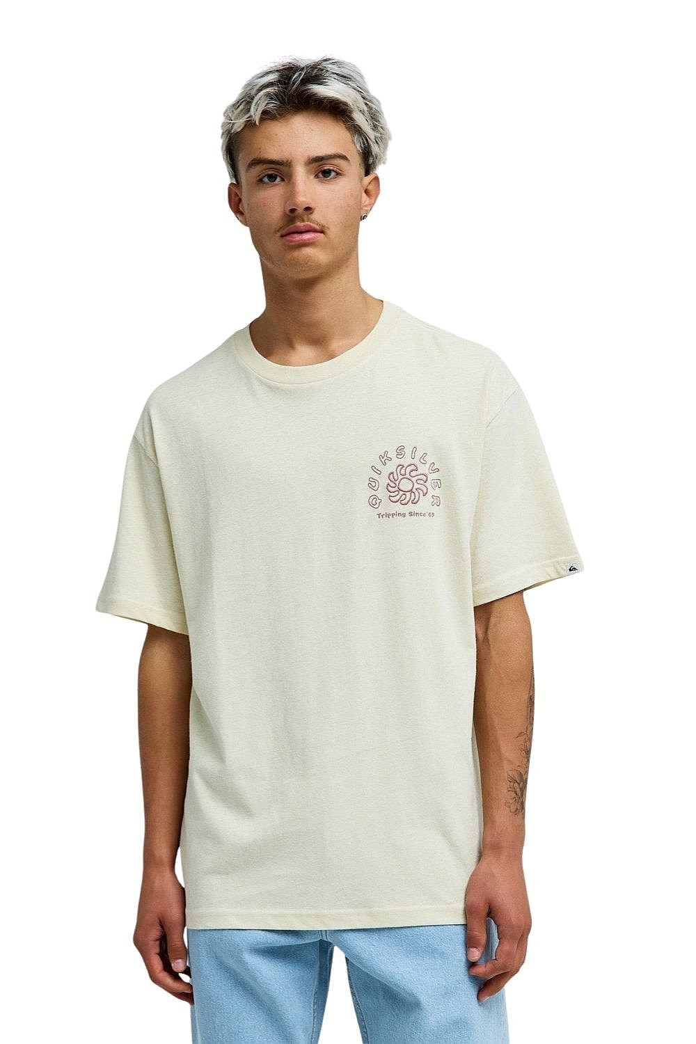 tričko Quiksilver Curve Palm - WBS0/Bone White