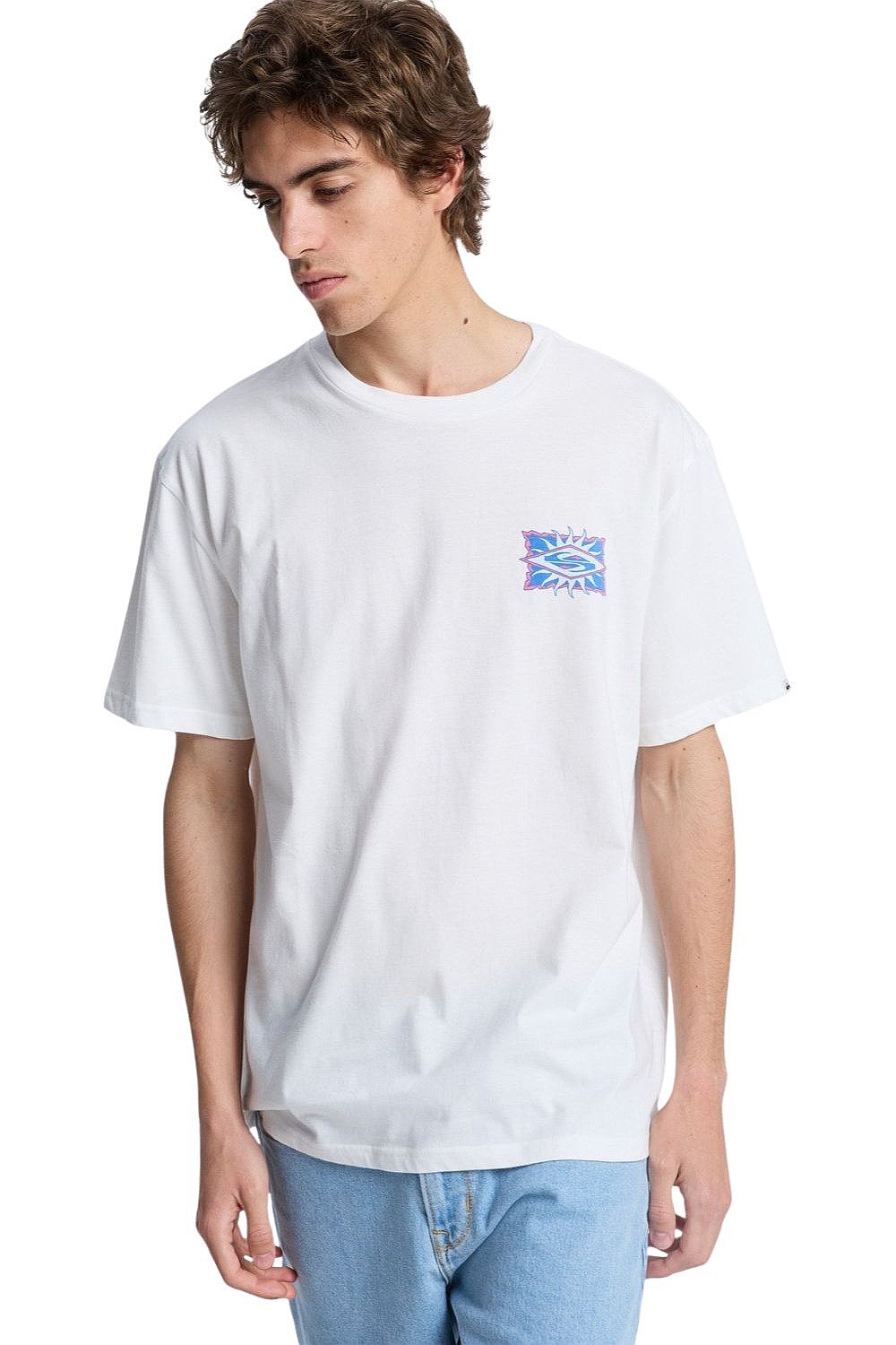 tričko Quiksilver Ev Starfish Stamp - WBK0/Snow White - men´s