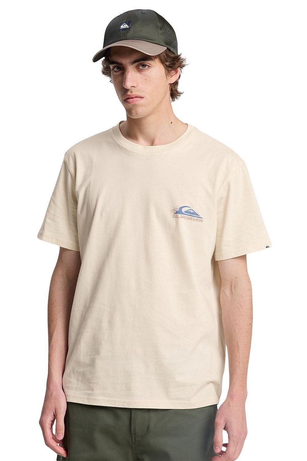 koszulka Quiksilver Ev Barrel Paradise - WBS0/Bone White - men´s