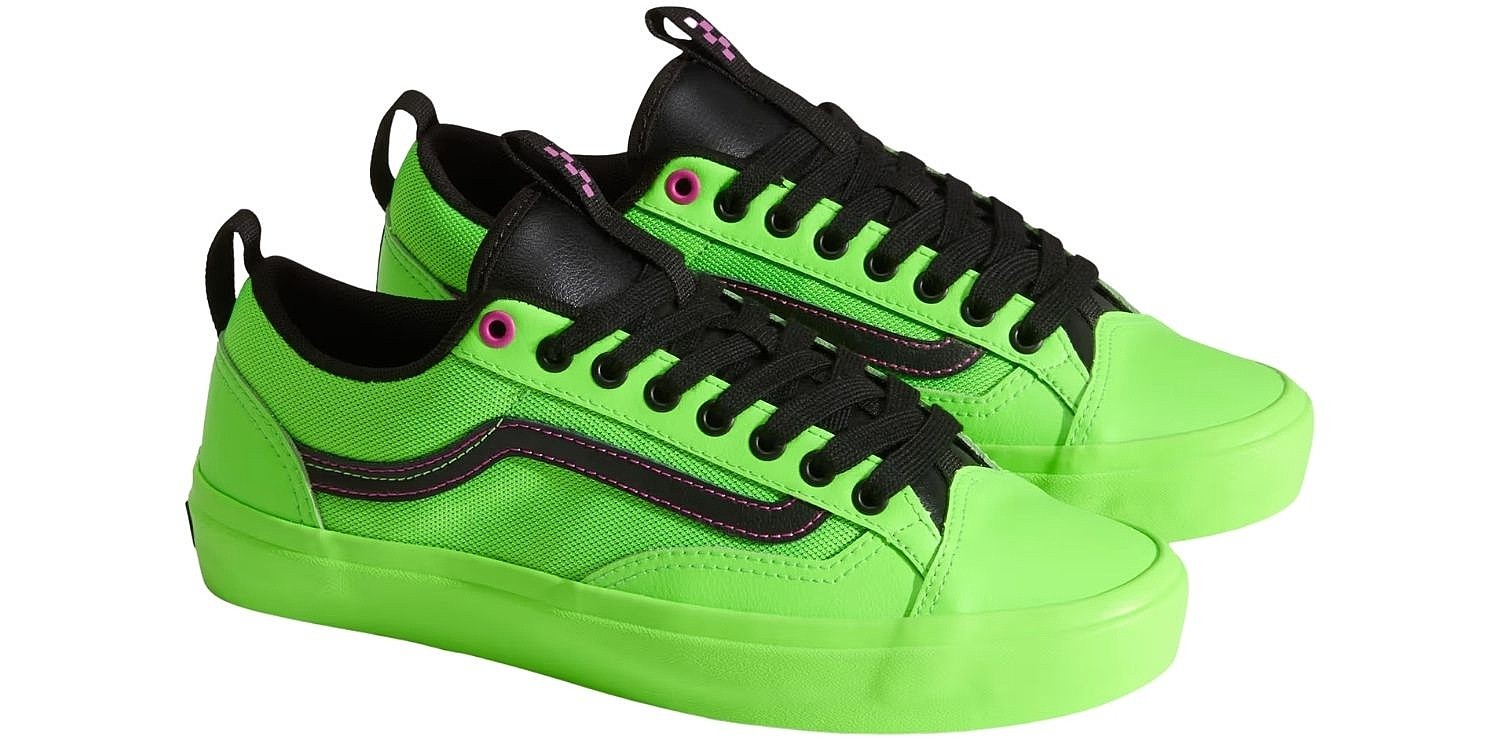 boty Vans Skate Old Skool 36 + - Acid Airbrush Black/Green Gecko