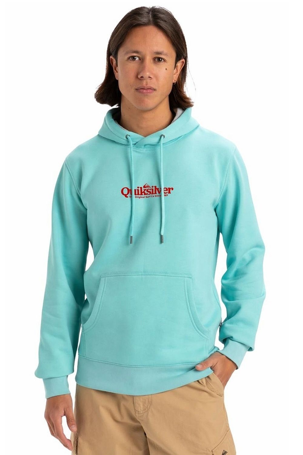 bluza Quiksilver Fineline Hoodie - BJK0/Aqua - men´s