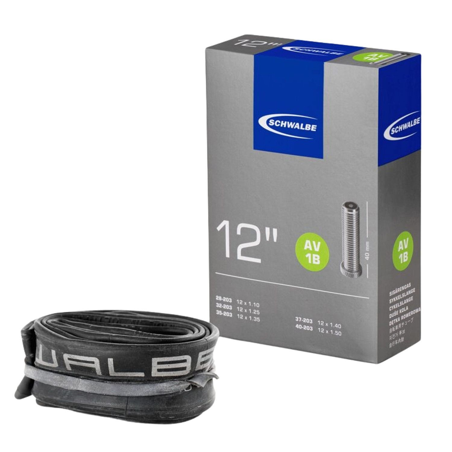 dętka  Woom Schwalbe 12"x1,25"-1,575" - Black - kid´s