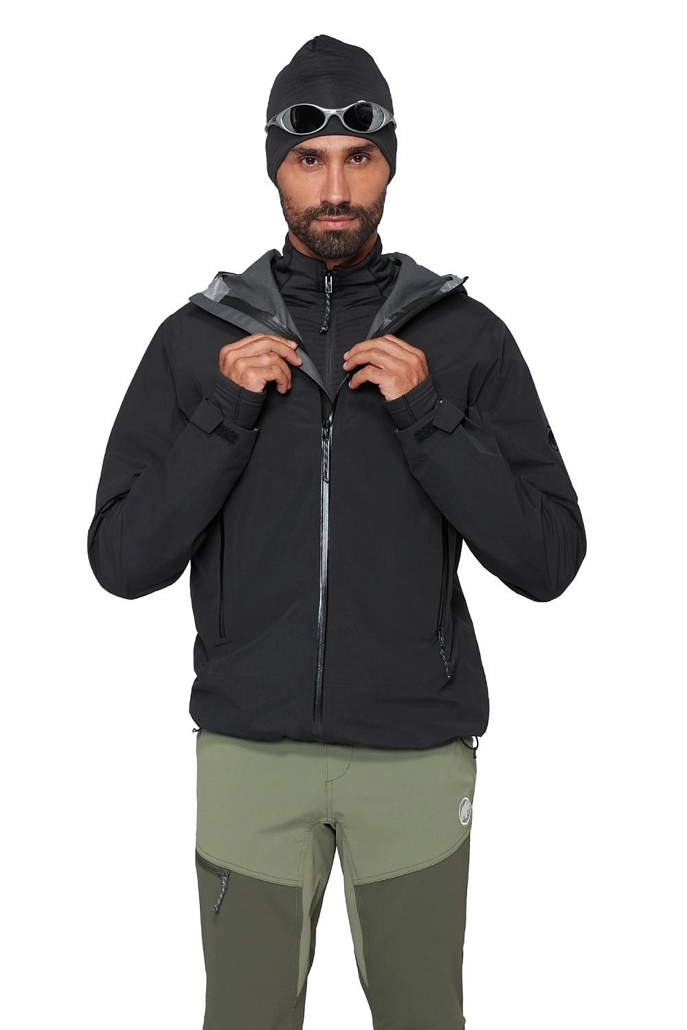 bunda Mammut Crag HS Hooded - Black - men´s