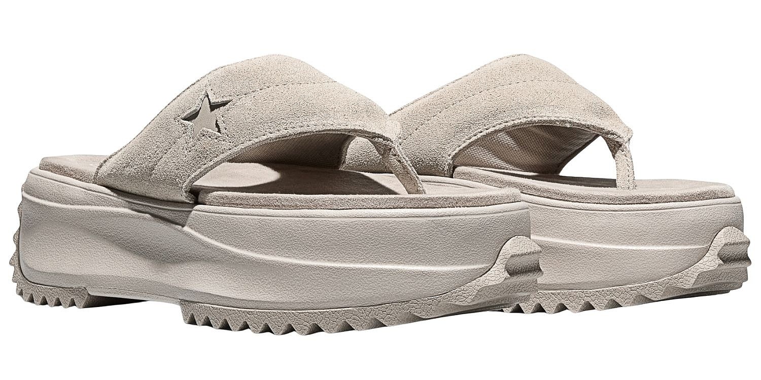 žabky Converse Run Star Platform Suede - A20651/Papyrus/Papyrus/Papyrus - women´s