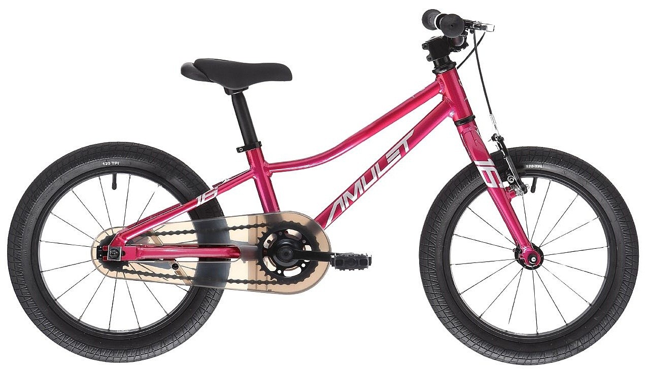 Fahrrad Amulet Fun 16" - Raspberry Pearl/Silver - kid´s