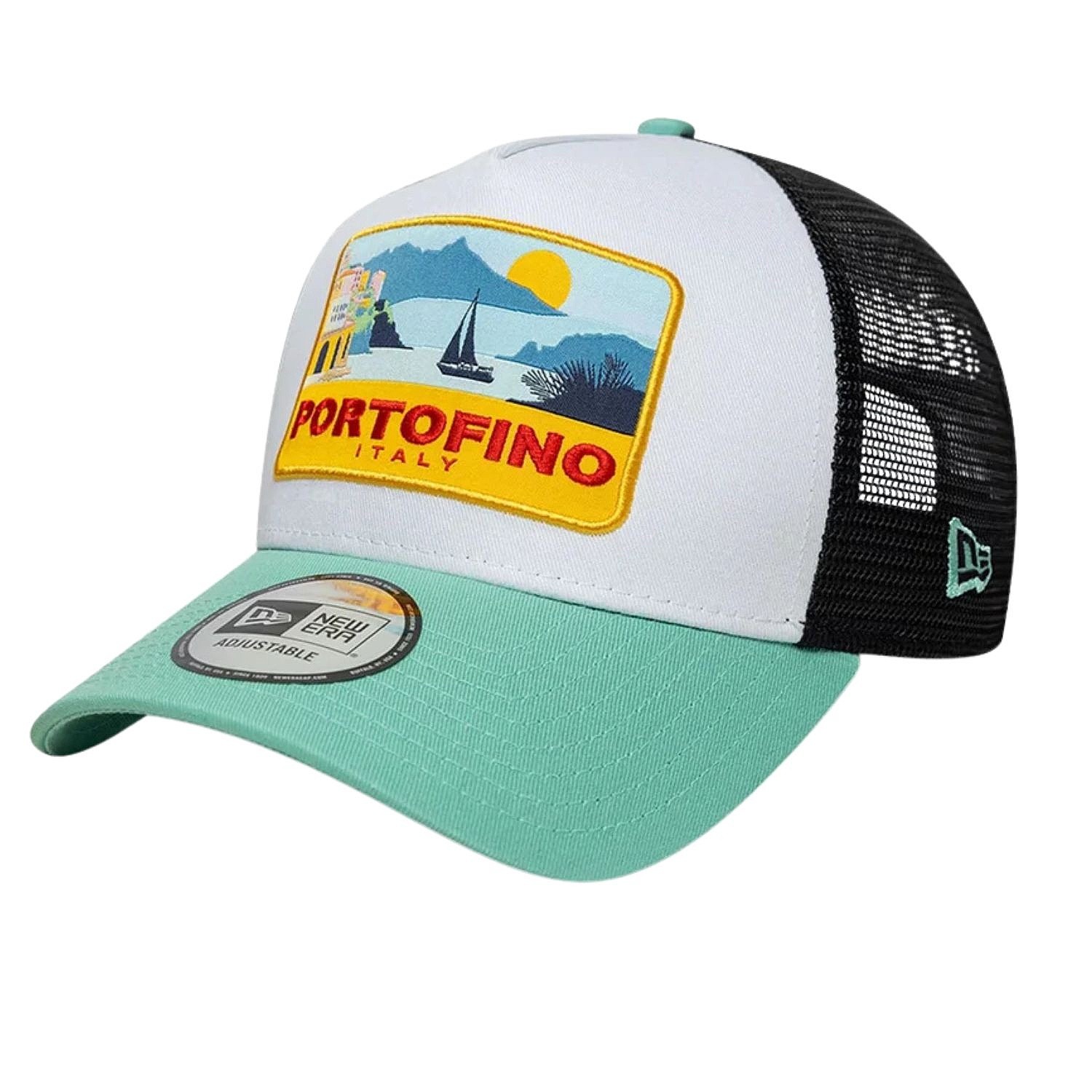 czapka z daszkiem New Era 9FO AF Location Patch Trucker Branded - Green Pastel - men´s