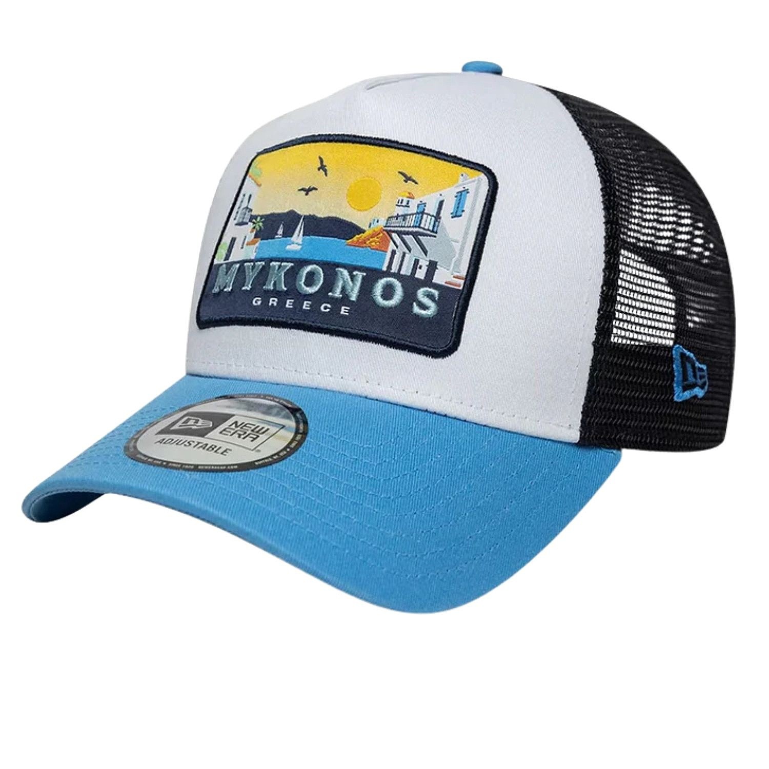 Kappe New Era 9FO AF Location Patch Trucker Branded - Radiant Blue - men´s