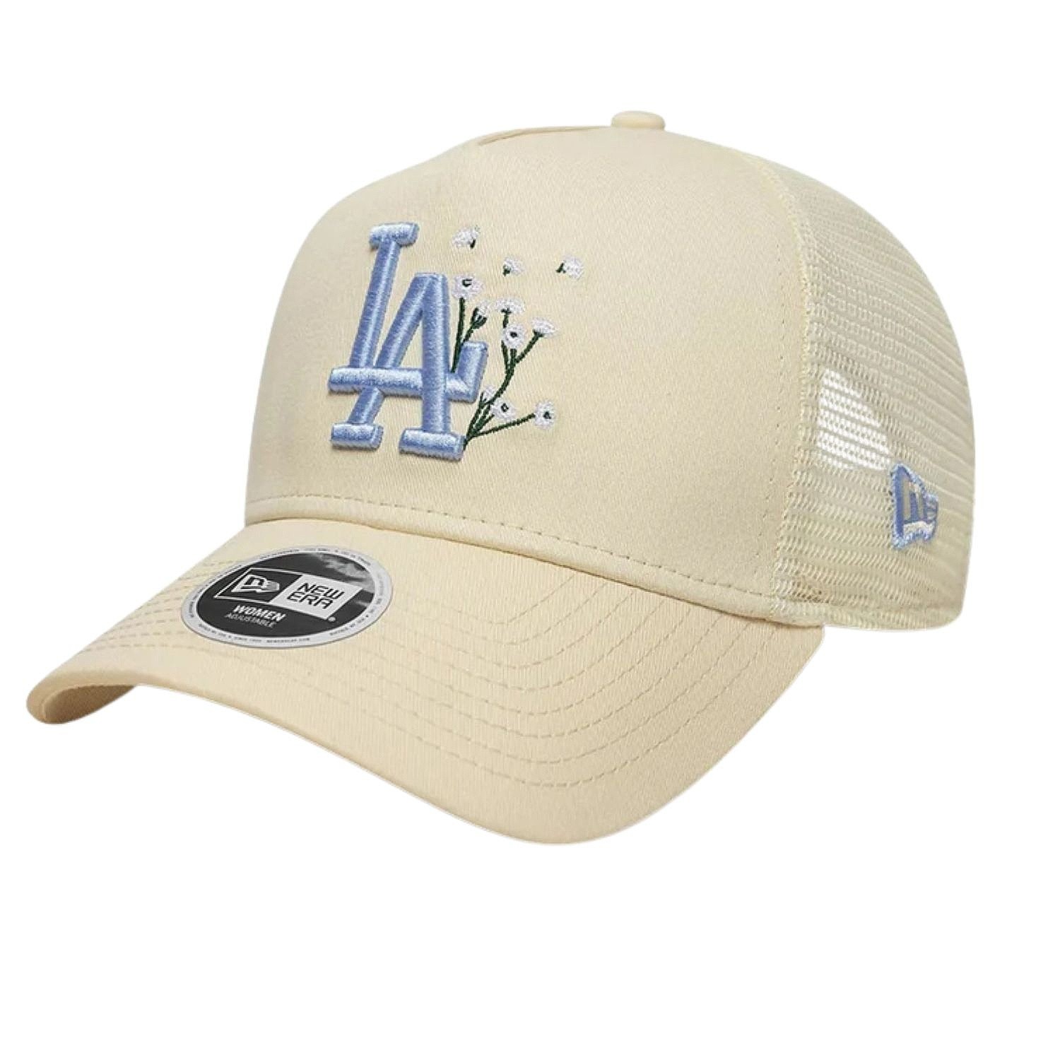 casquette New Era 9FO AF Floral Trucker MLB Los Angeles Dodgers - Light Cream/Soft Blue - women´s