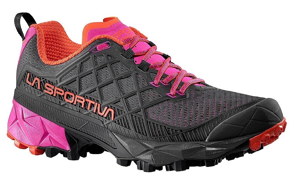 chaussures La Sportiva Akyra II - Carbon/Cherry Tomato - women´s