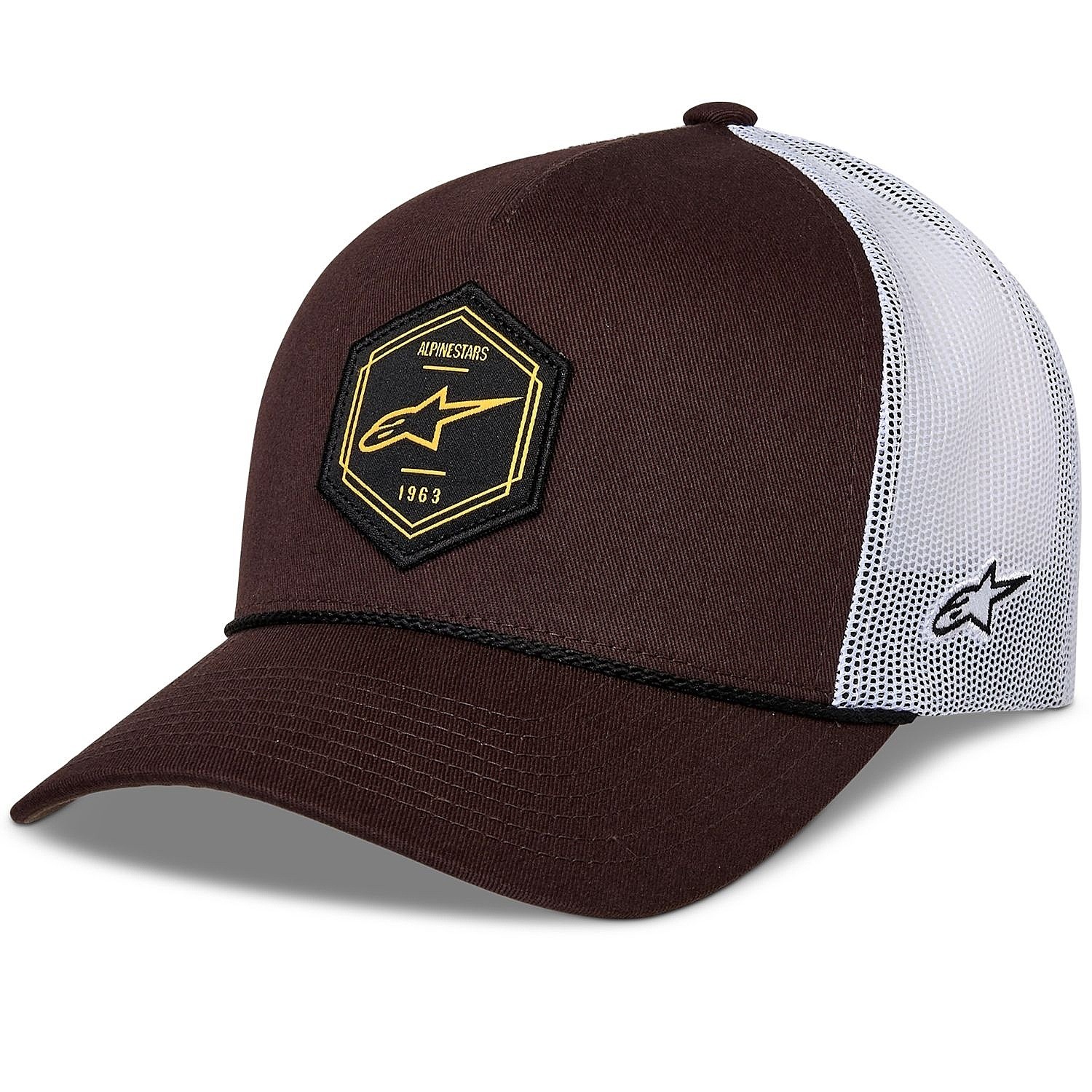 gorra con visera Alpinestars Hexeon Trucker - Brown/White - men´s