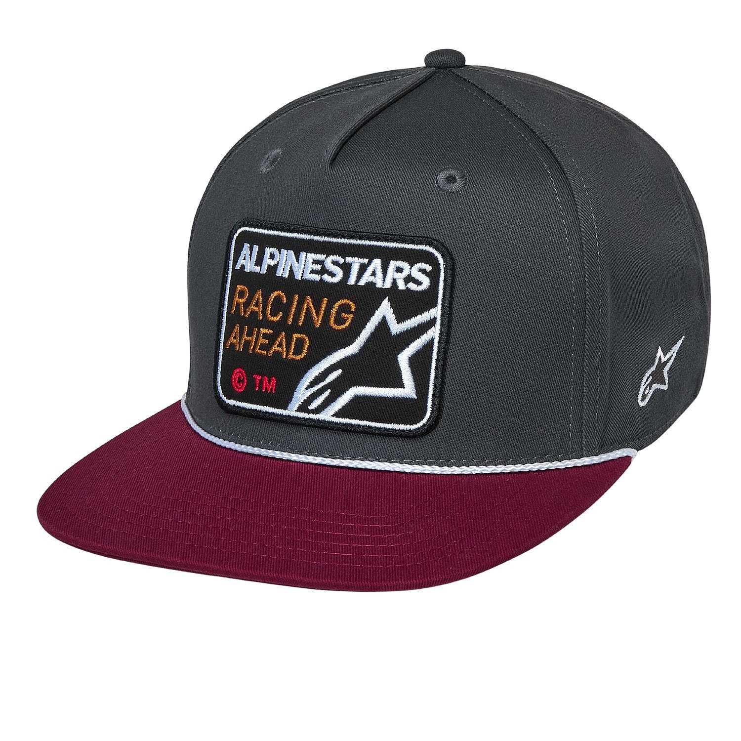 boné de basquete Alpinestars Intuitive Snapback - Grey/Red - men´s