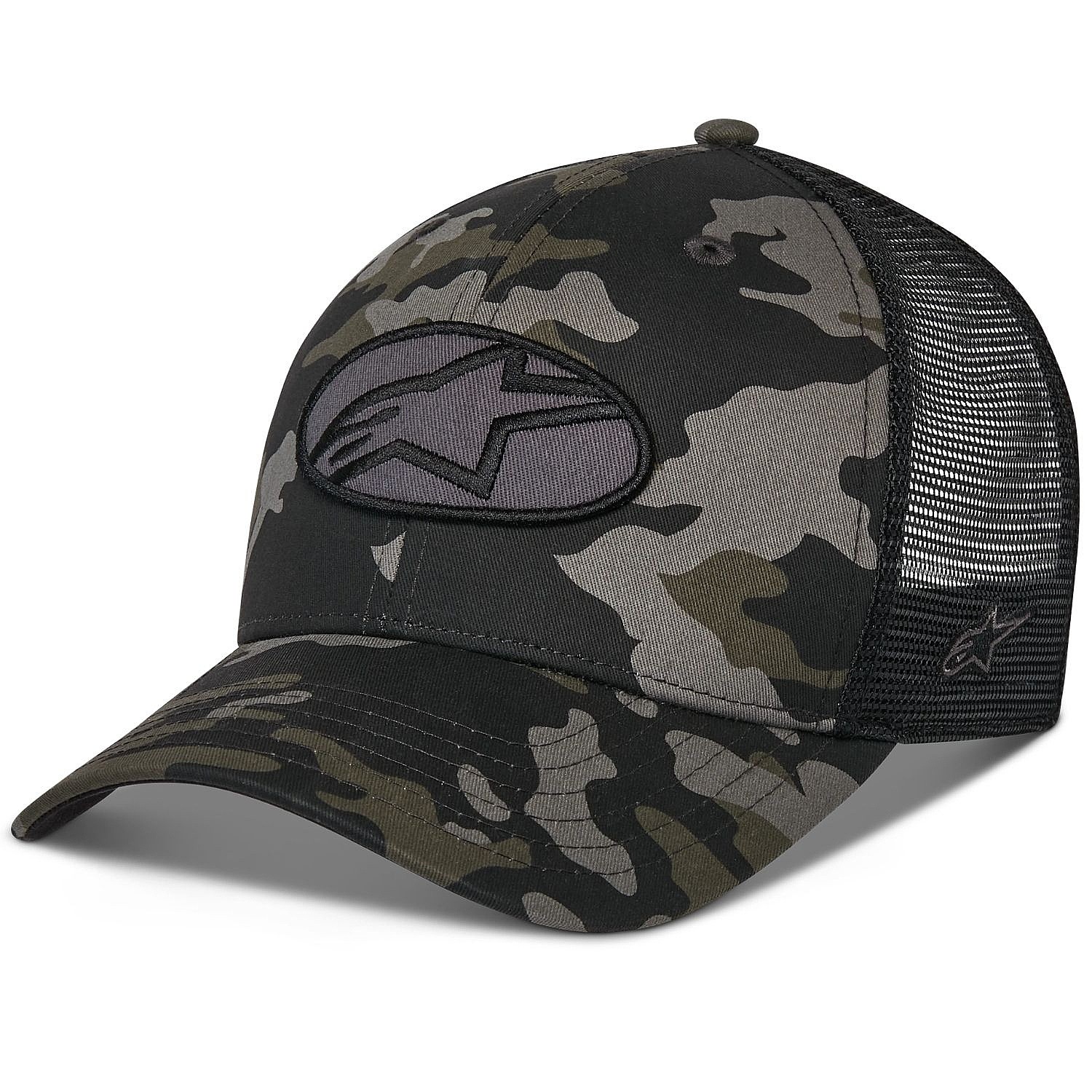 кепка Alpinestars Oblique Camo Trucker - Black/Camo/Black - men´s