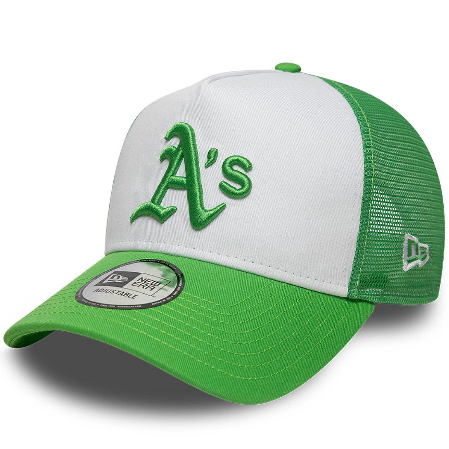 czapka z daszkiem New Era 9FO AF League Ess. Trucker MLB Oakland Athletics - Middle Green/White - men´s