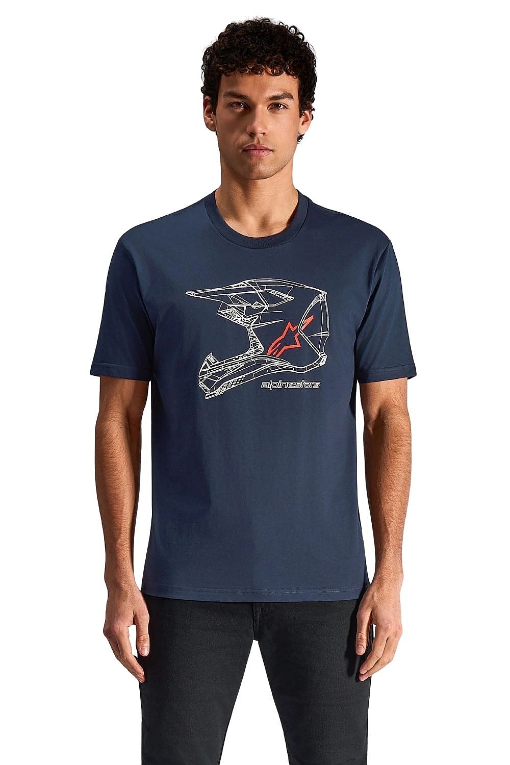 camisa Alpinestars MX Helmet CSF - Navy - men´s