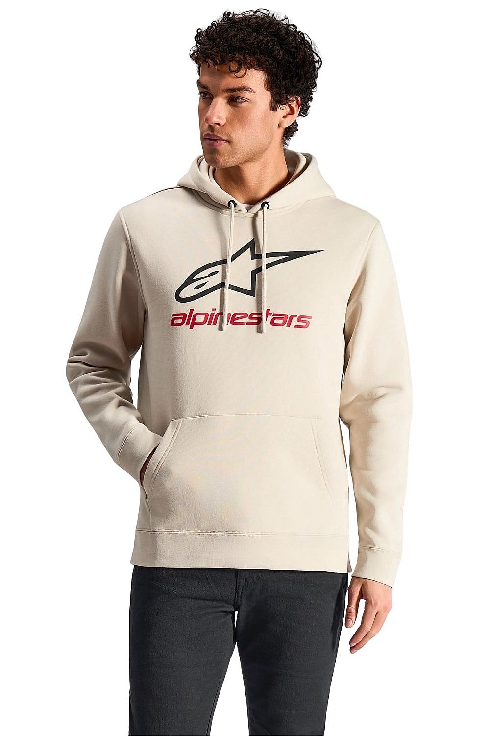 кофта Alpinestars Always Hoodie V3 - Off White/Black/Red - men´s