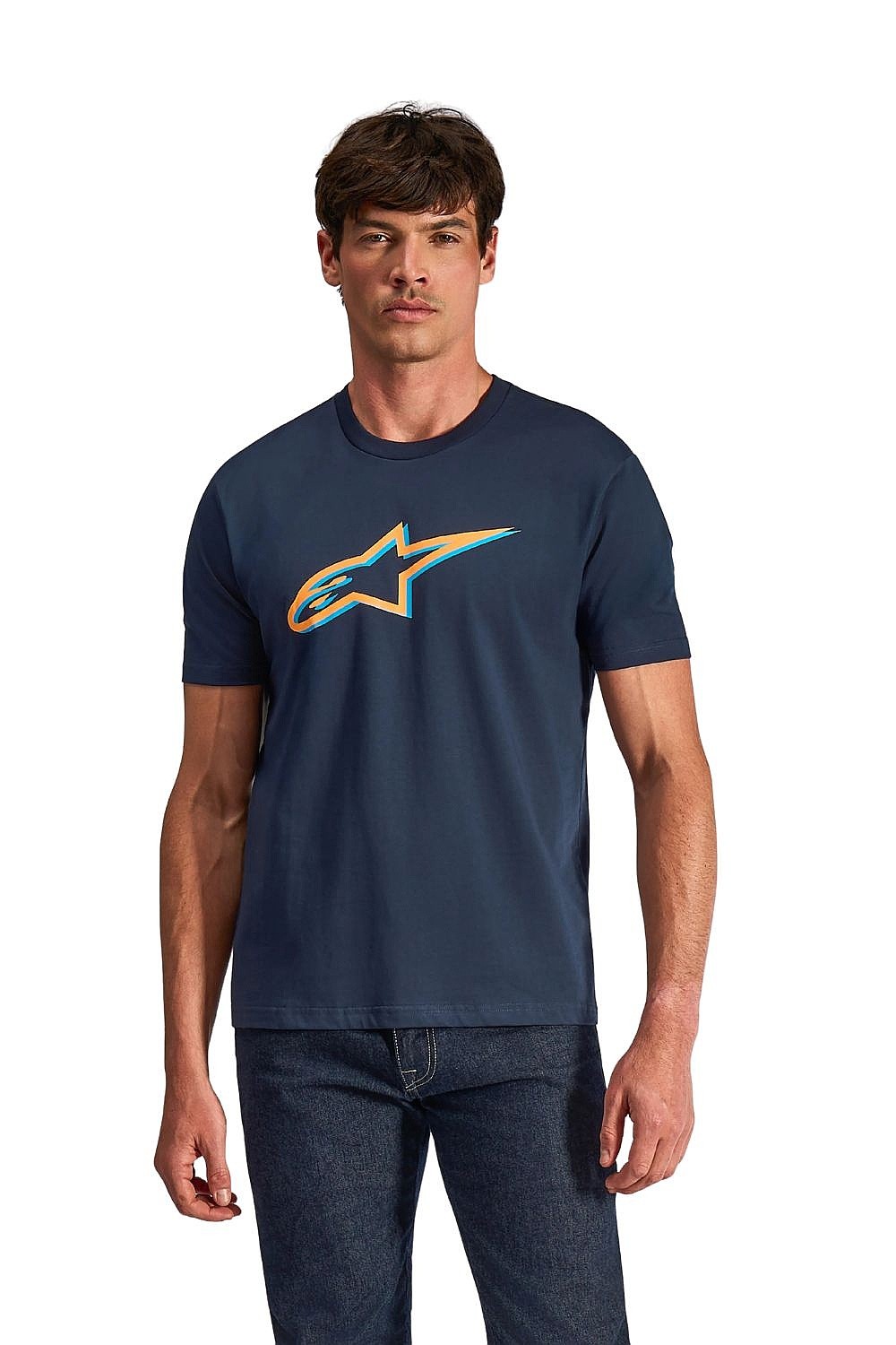 camisa Alpinestars Ageless Shadow CSF - Navy Orange - men´s