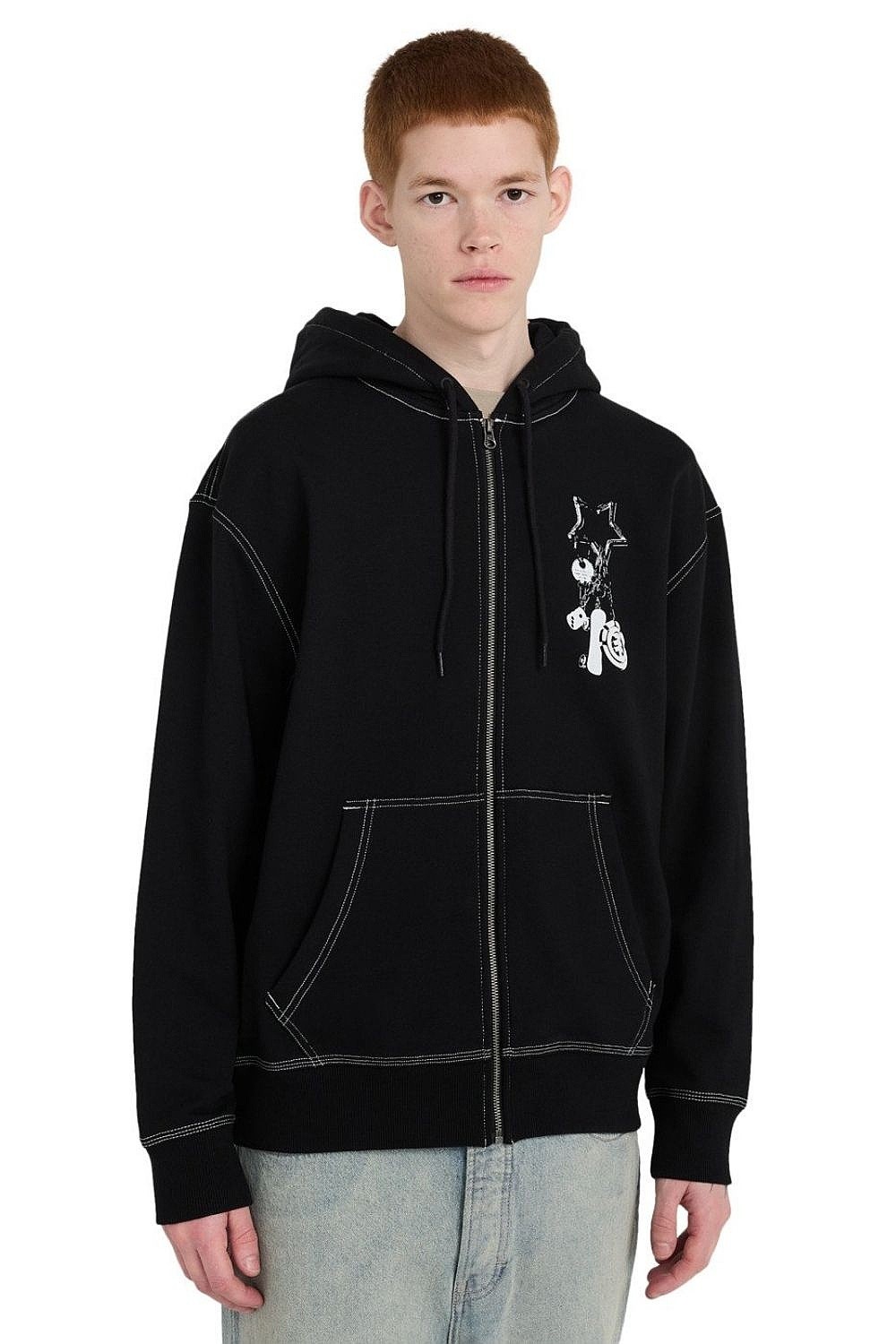 tréningfelső Element Keychain Zip - FBK/Flint Black - men´s