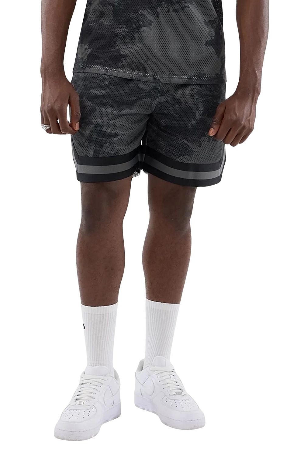 spodenki New Era All Over Print Mesh Branded - Black - men´s
