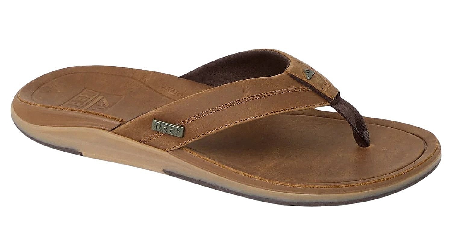 Flip-Flops Reef Leather Offshore - Bronze/Brown - men´s