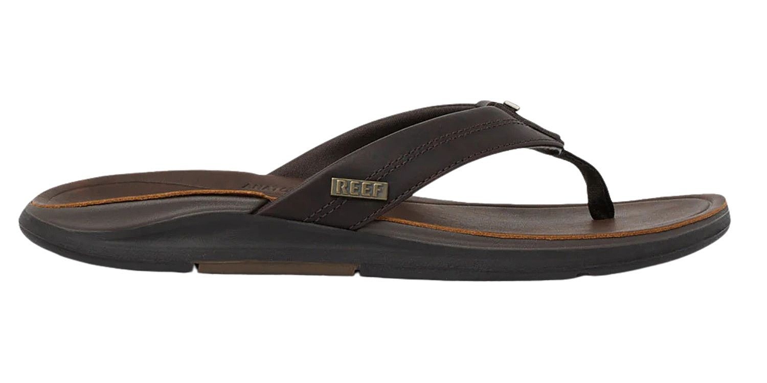 tongs Reef Leather Offshore - Dark Brown - men´s