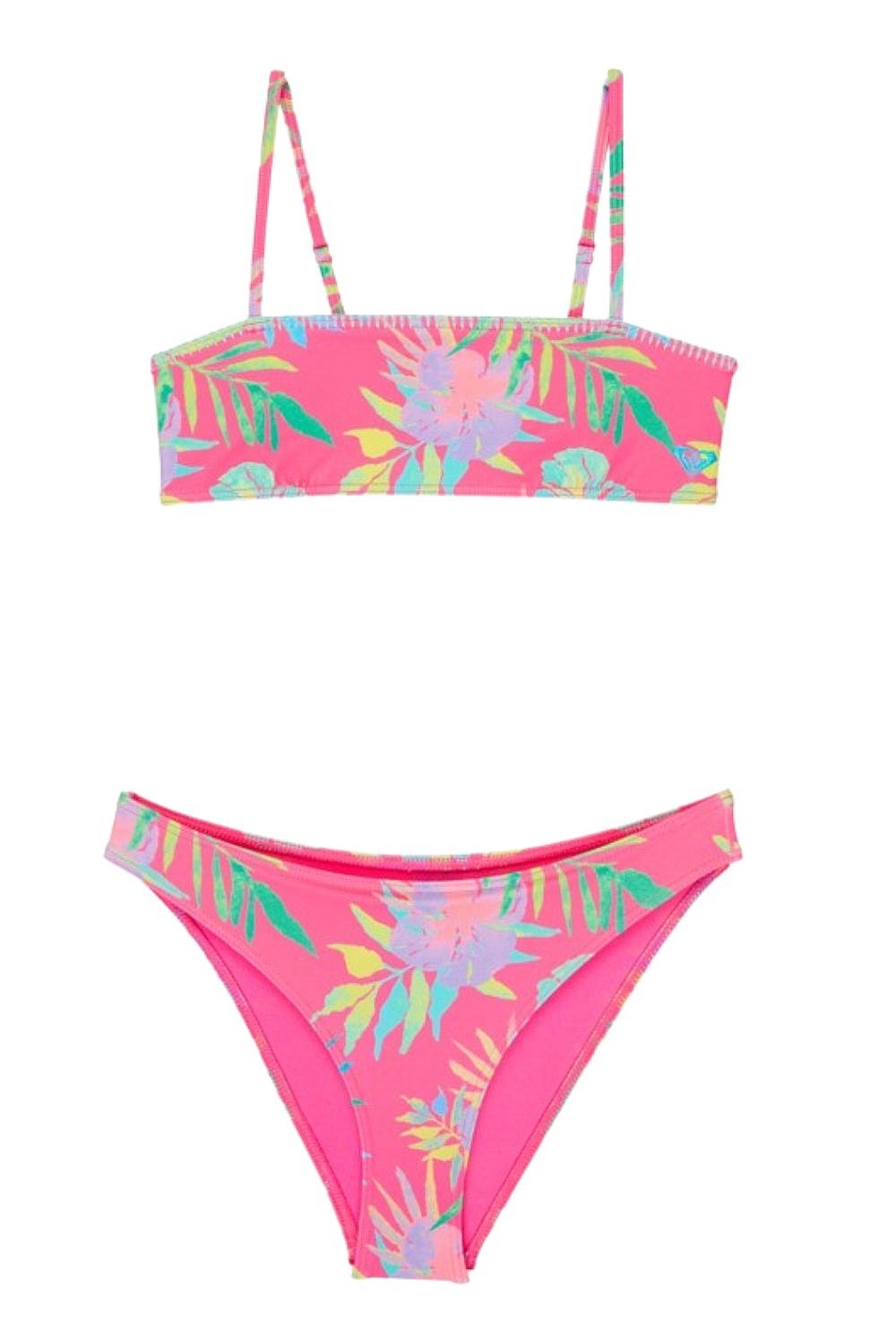 plavky Roxy Aquarella Bandeau Set - XMGM/Sangria Sunset Aquarella Rg
