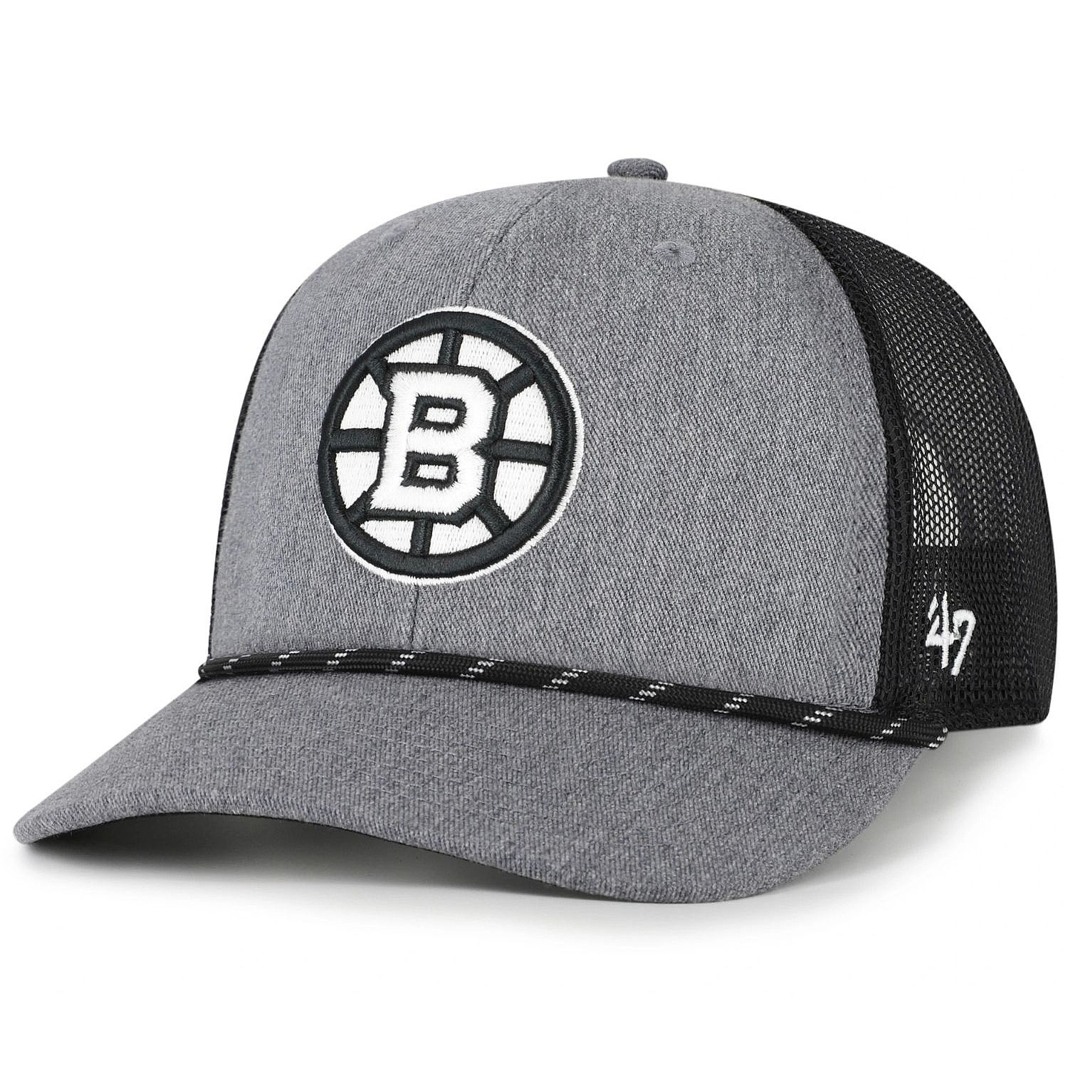 šiltovka 47 Brand NHL Boston Bruins Carbon Rope '47 Trucker - Charcoal