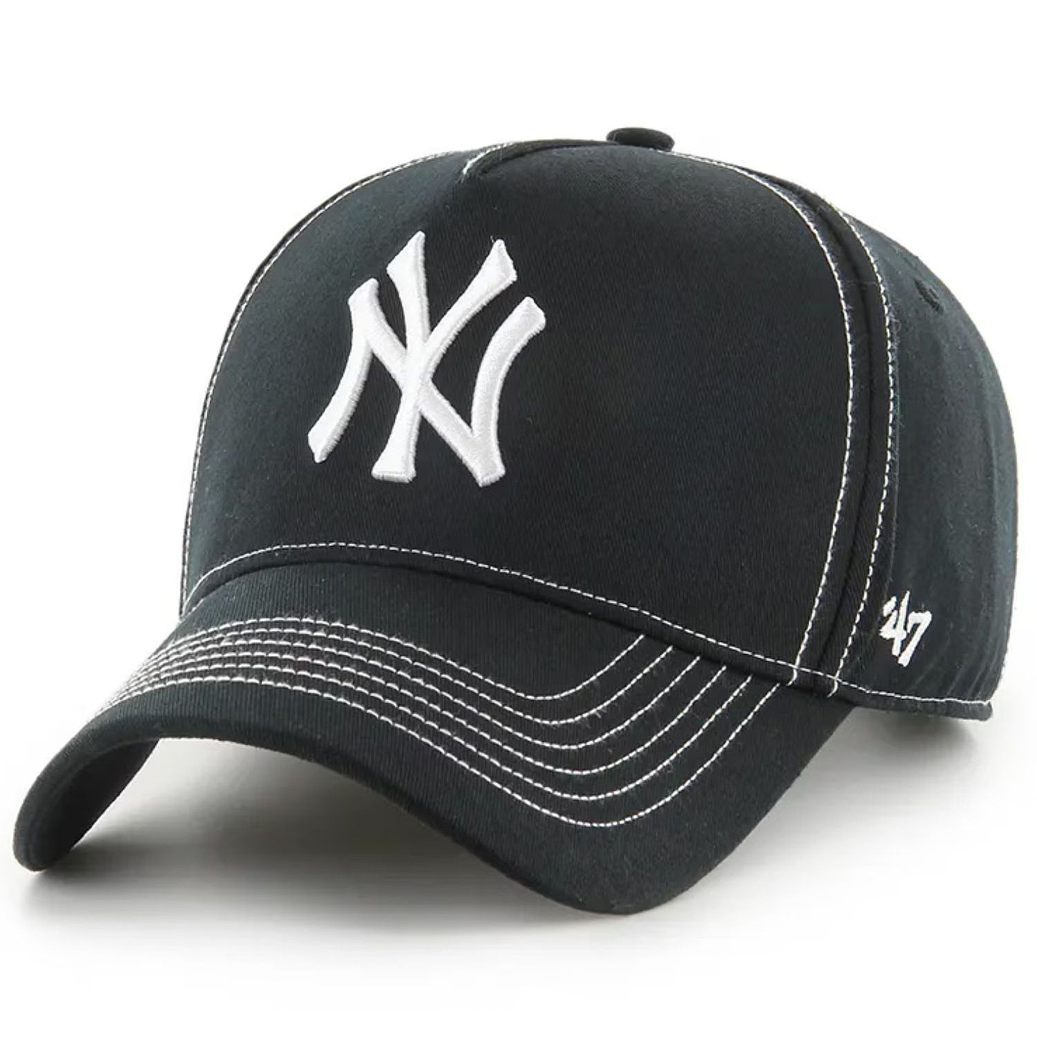 kšiltovka 47 Brand MLB New York Yankees Contrast Stitch '47 MVP DT - Black/White
