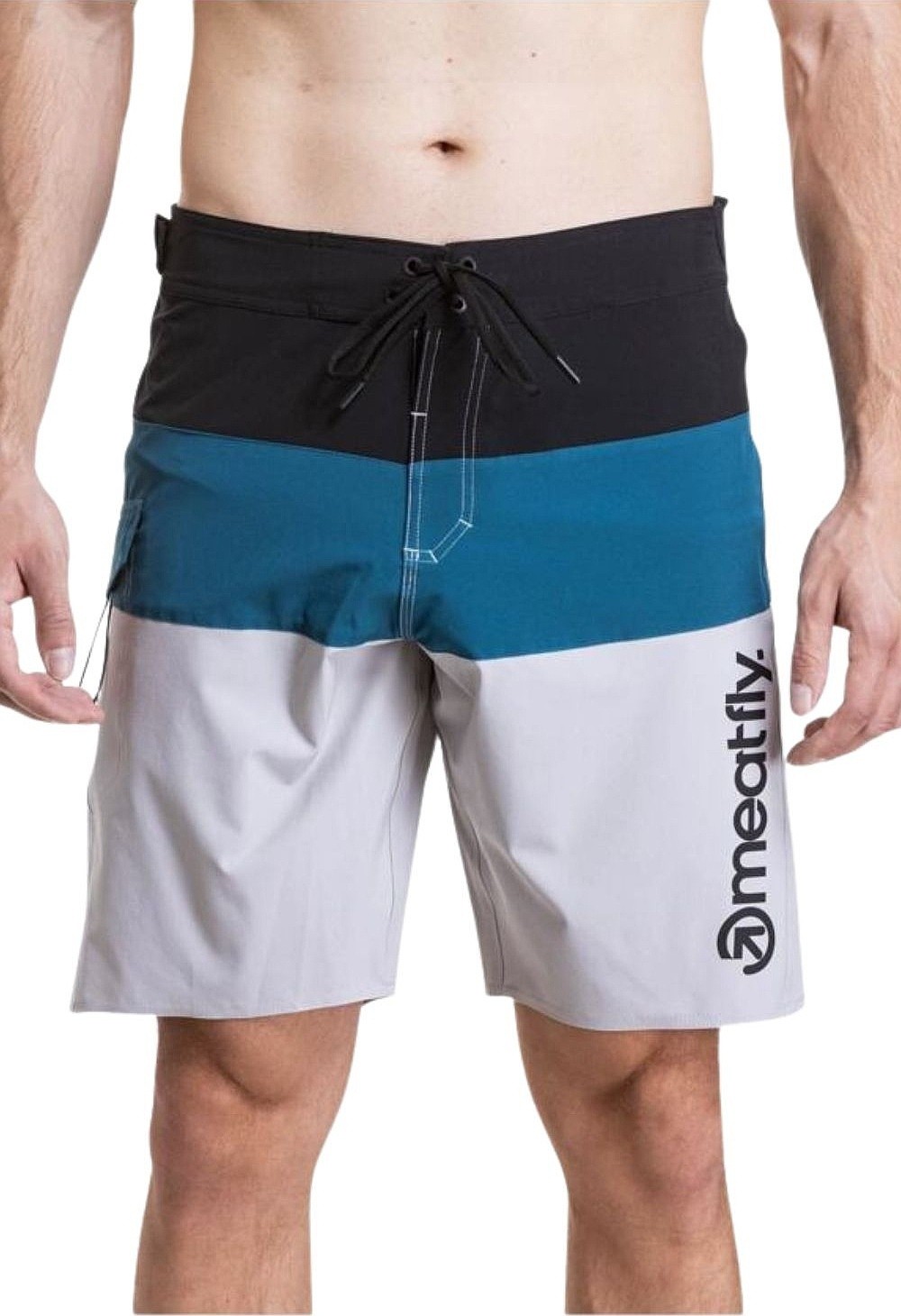 Short de bain Meatfly Mitch 21 - Black/Quiet Gray/Smoky - men´s