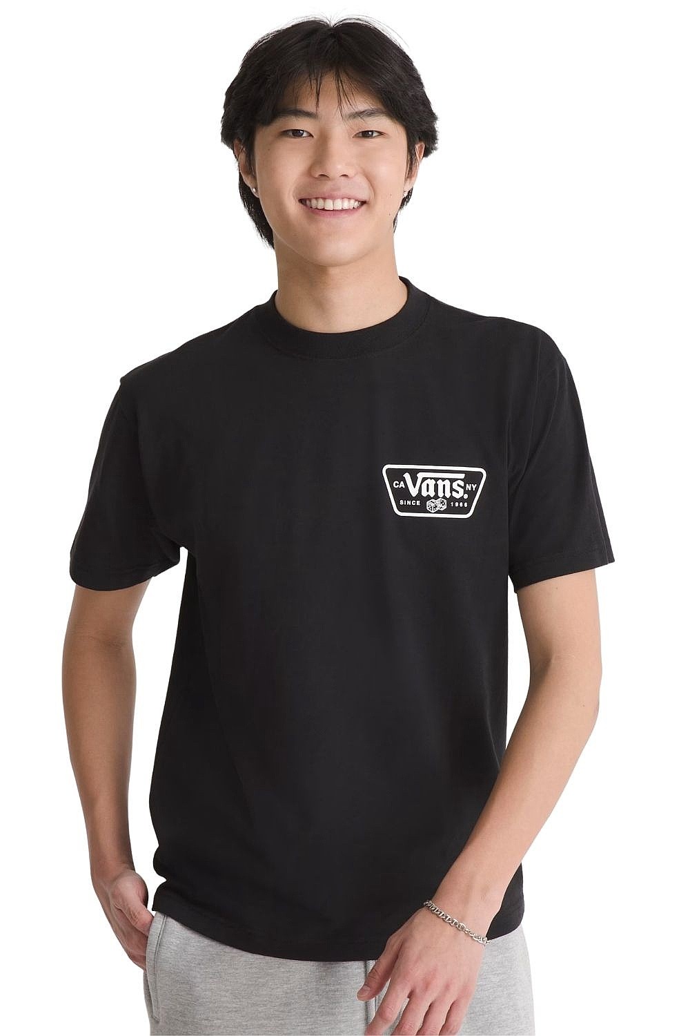 tričko Vans Knu Patch - Black - men´s