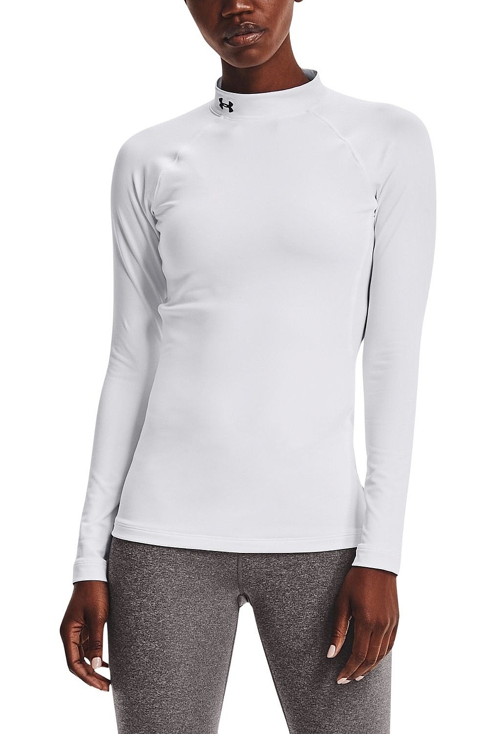 рубашка Under Armour ColdGear Authentics Mock Neck LS - White - women´s