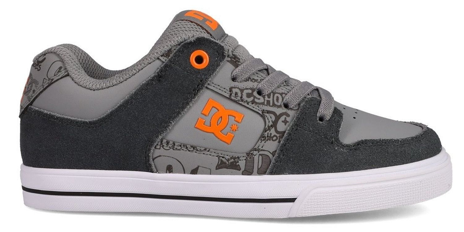 topánky DC Pure Elastic - 065/Dark Grey/Grey/Orange - unisex junior