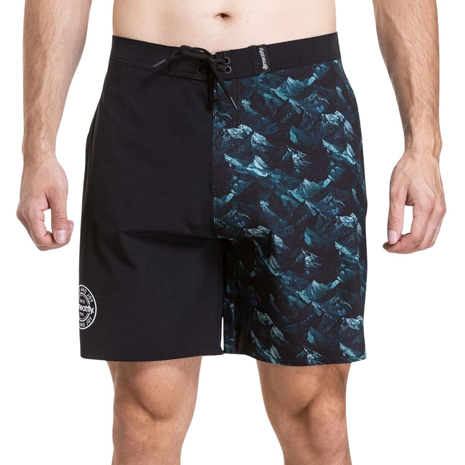 Short de bain Meatfly Ernie 19 - Green Mountains/Quiet Gray - men´s