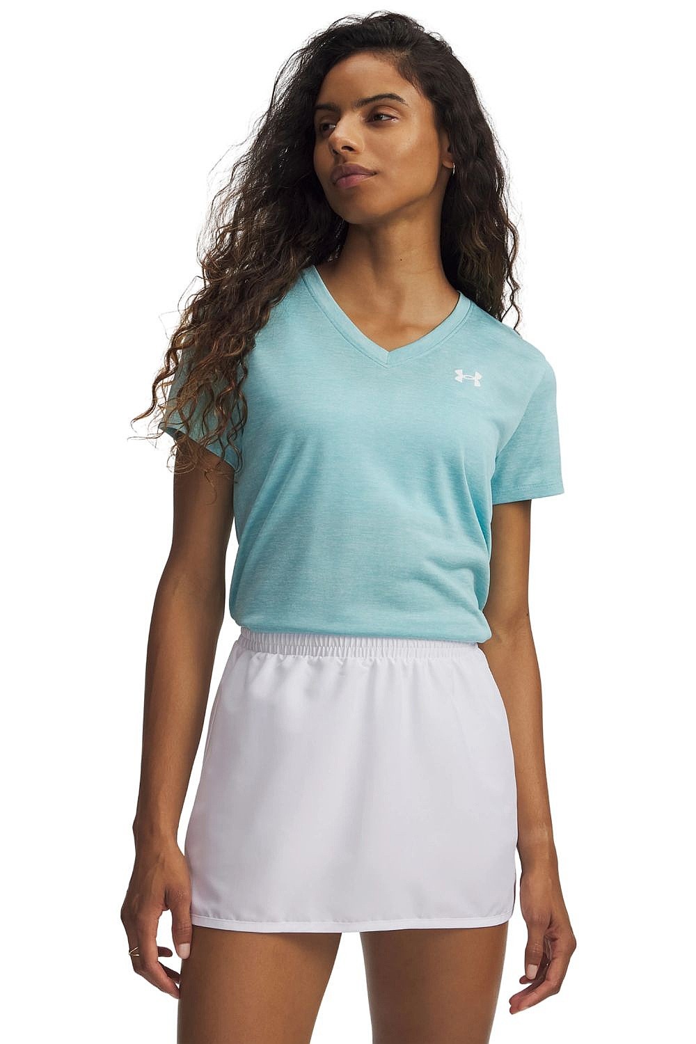 рубашка Under Armour Tech SSV Twist - Blue Haze/White - women´s