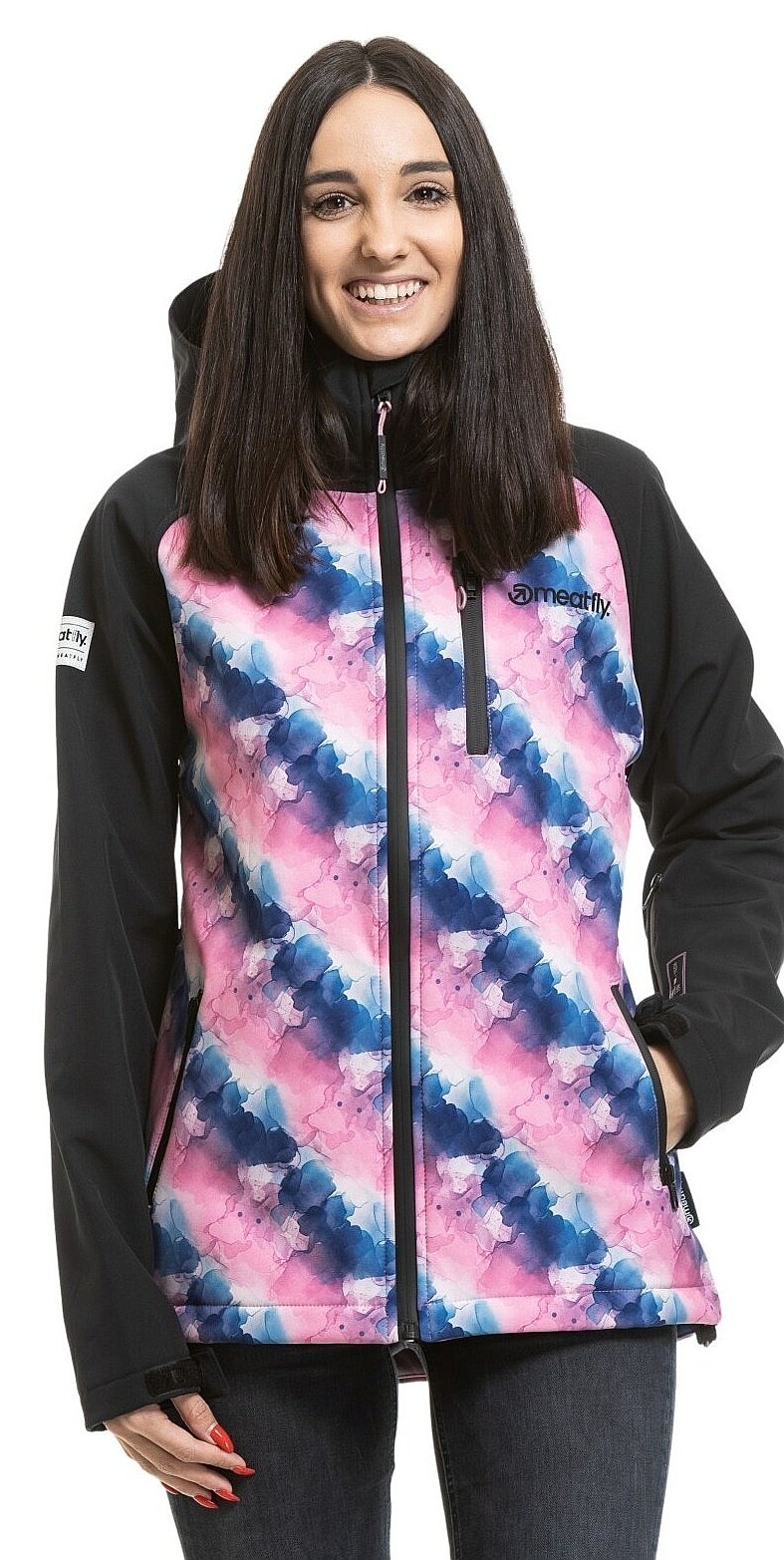 Jacke Meatfly Zaja - Black/Bubbles - women´s