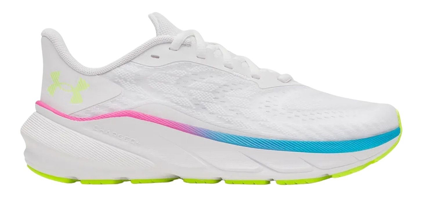 обувь Under Armour Turbulence 3 - White/Capri/High Vis Yellow - women´s