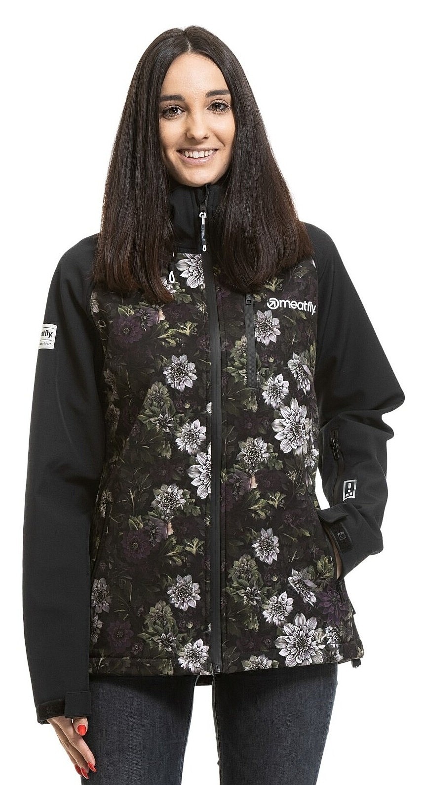 Jacke Meatfly Zaja - Black/Straws - women´s