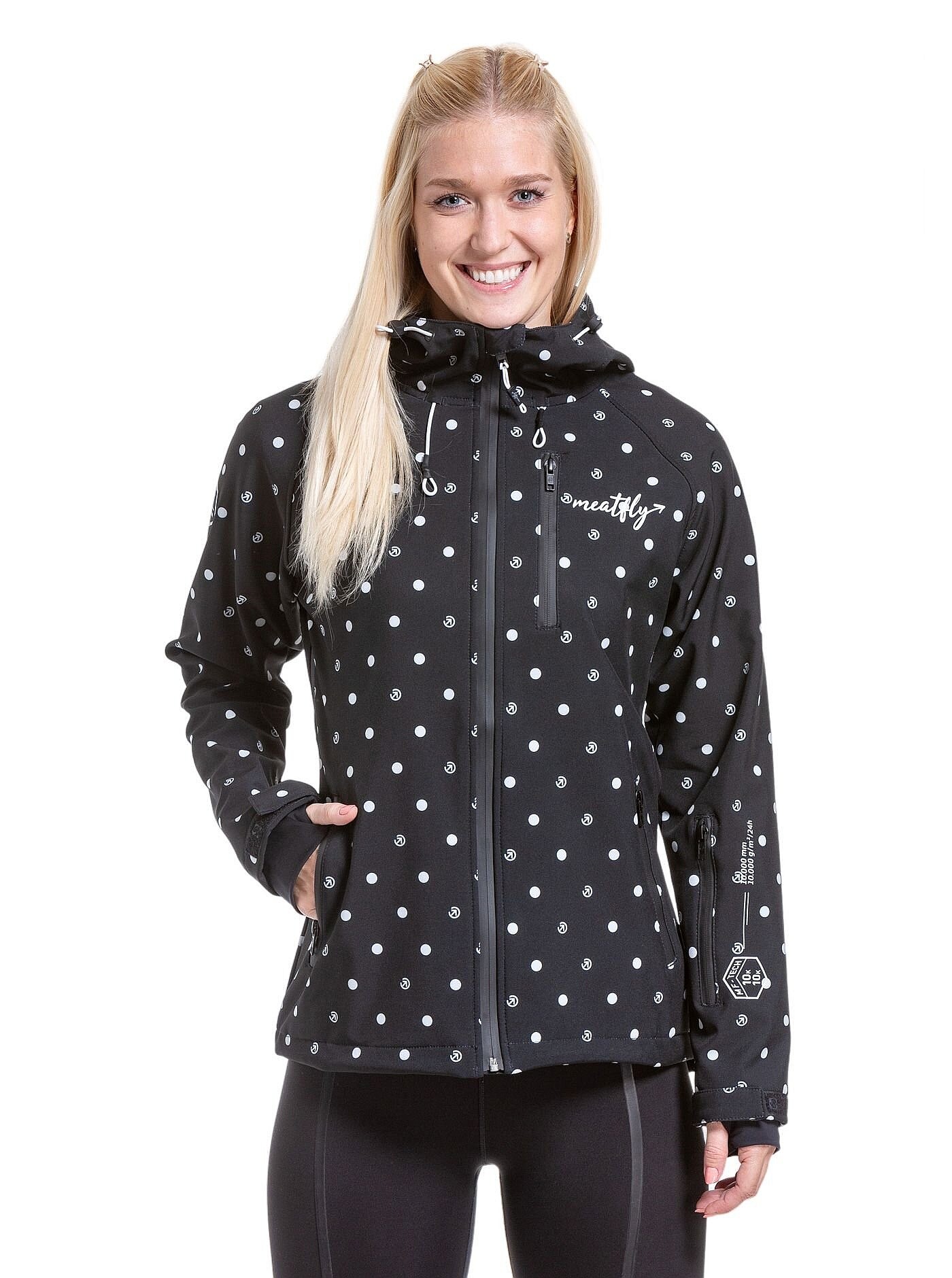 Jacke Meatfly Zaja - Dots Black - women´s