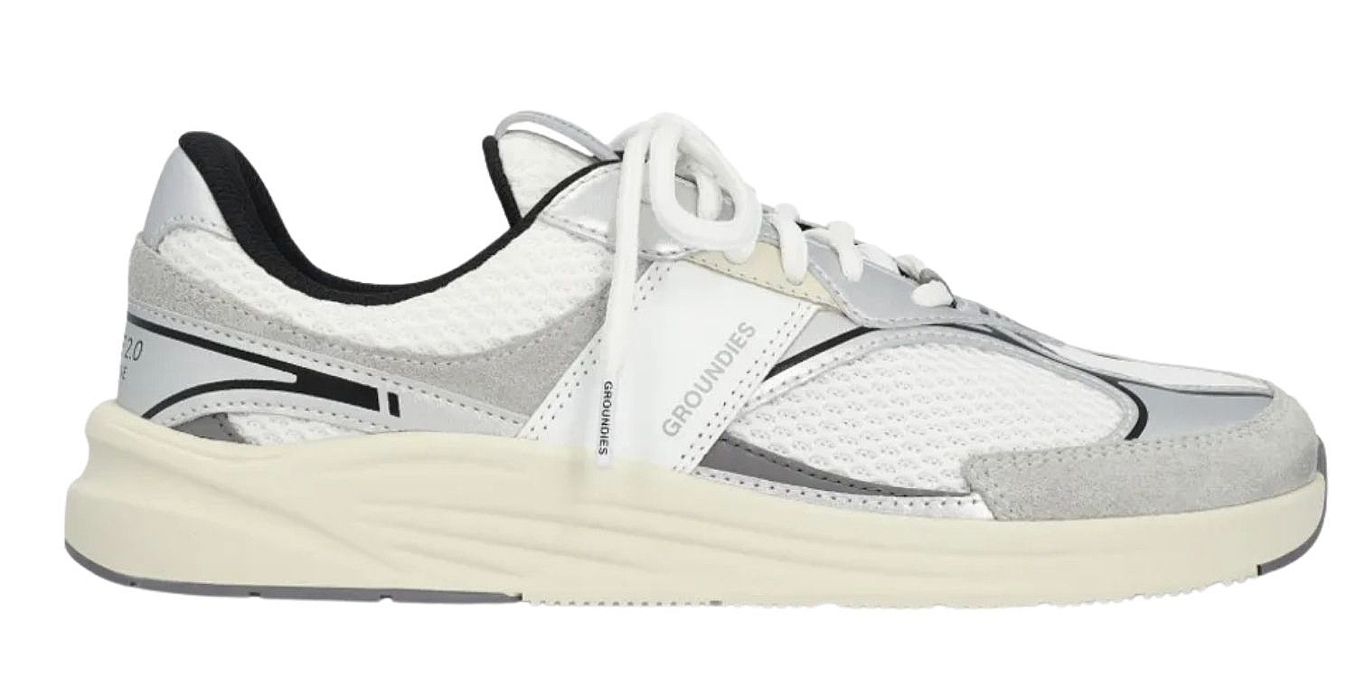 pantofi Groundies Starlite 2.0 - White/Black/Silver