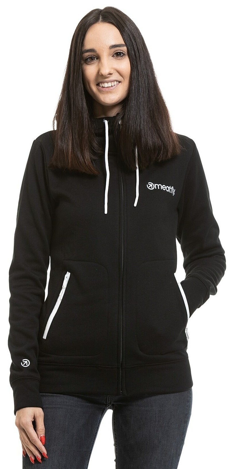 sweat-shirt Meatfly Omni Zip - Black - women´s