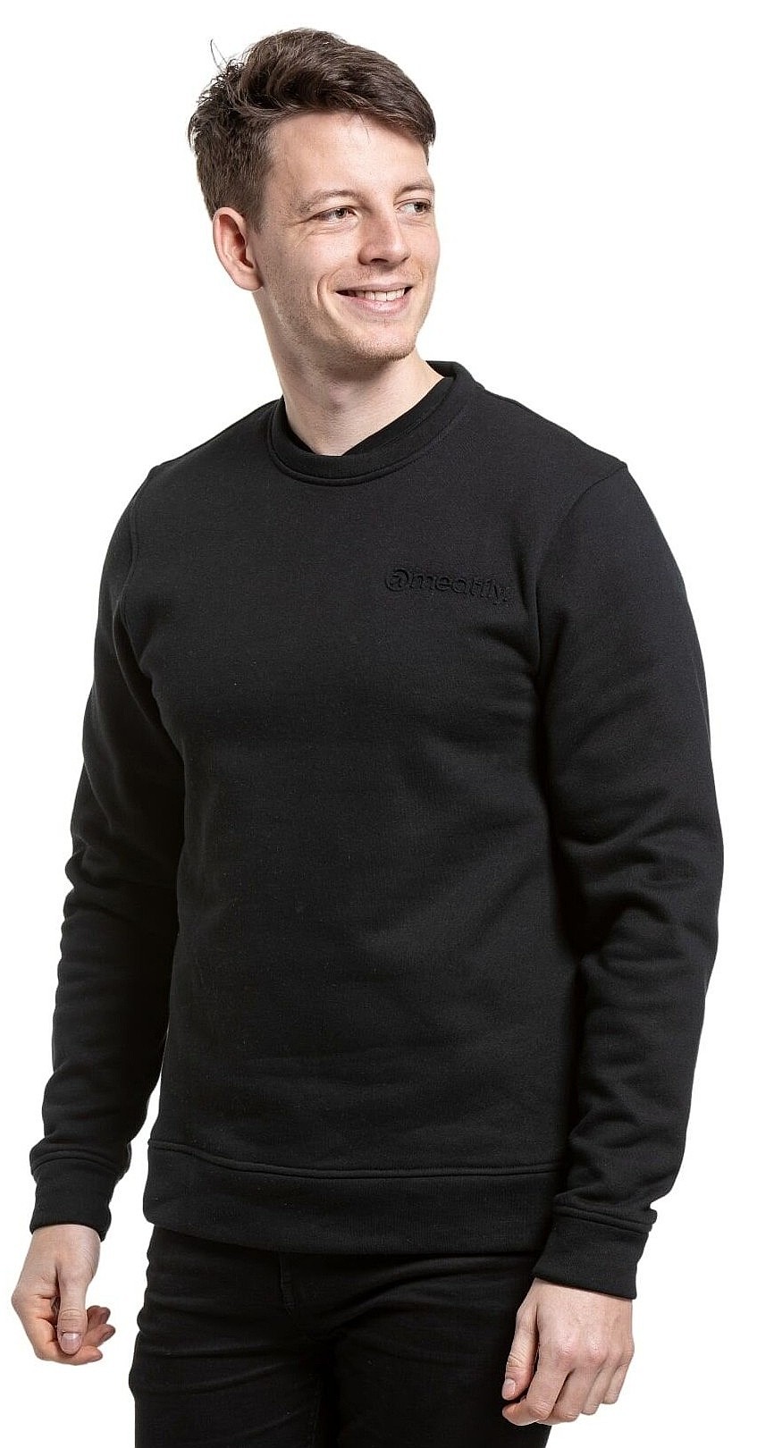 sweat-shirt Meatfly Luke - Crewneck Black - men´s